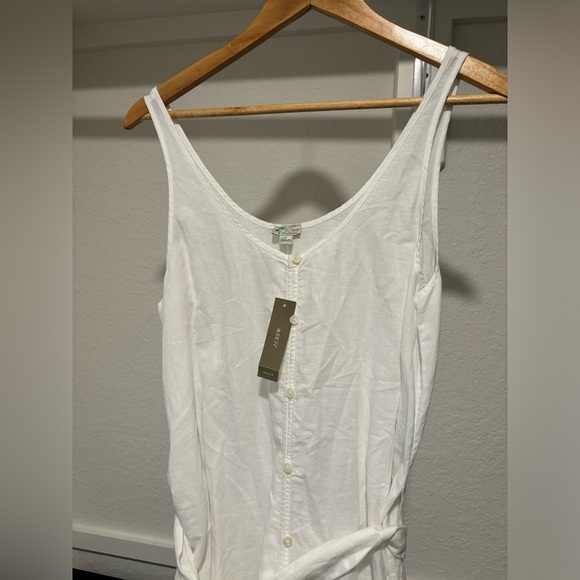 NWT J CREW Cotton-linen button-front beach dress - Picture 3 of 9